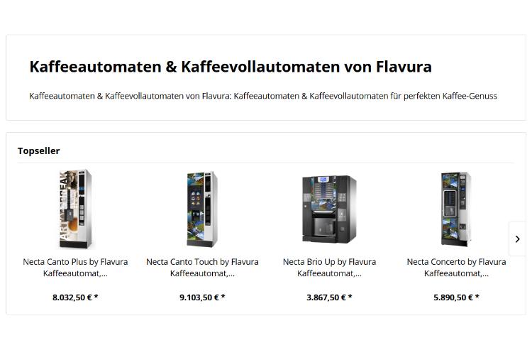 Necta Kaffeeautomaten & Kaffeevollautomaten by Flavura